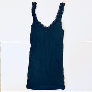 American Eagle Outfitters Tops - American eagle black lace edged tank American Eagle Outfitters Tops - American eagle black lace edged tank